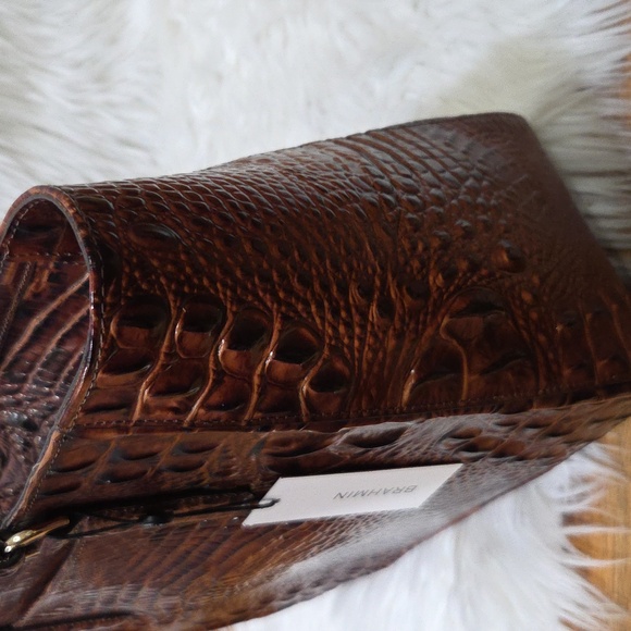 🤎🔹️Brahmin 🔹️Ashlee  Pecan Melbourne Genuine Leather Tote - Picture 8 of 11